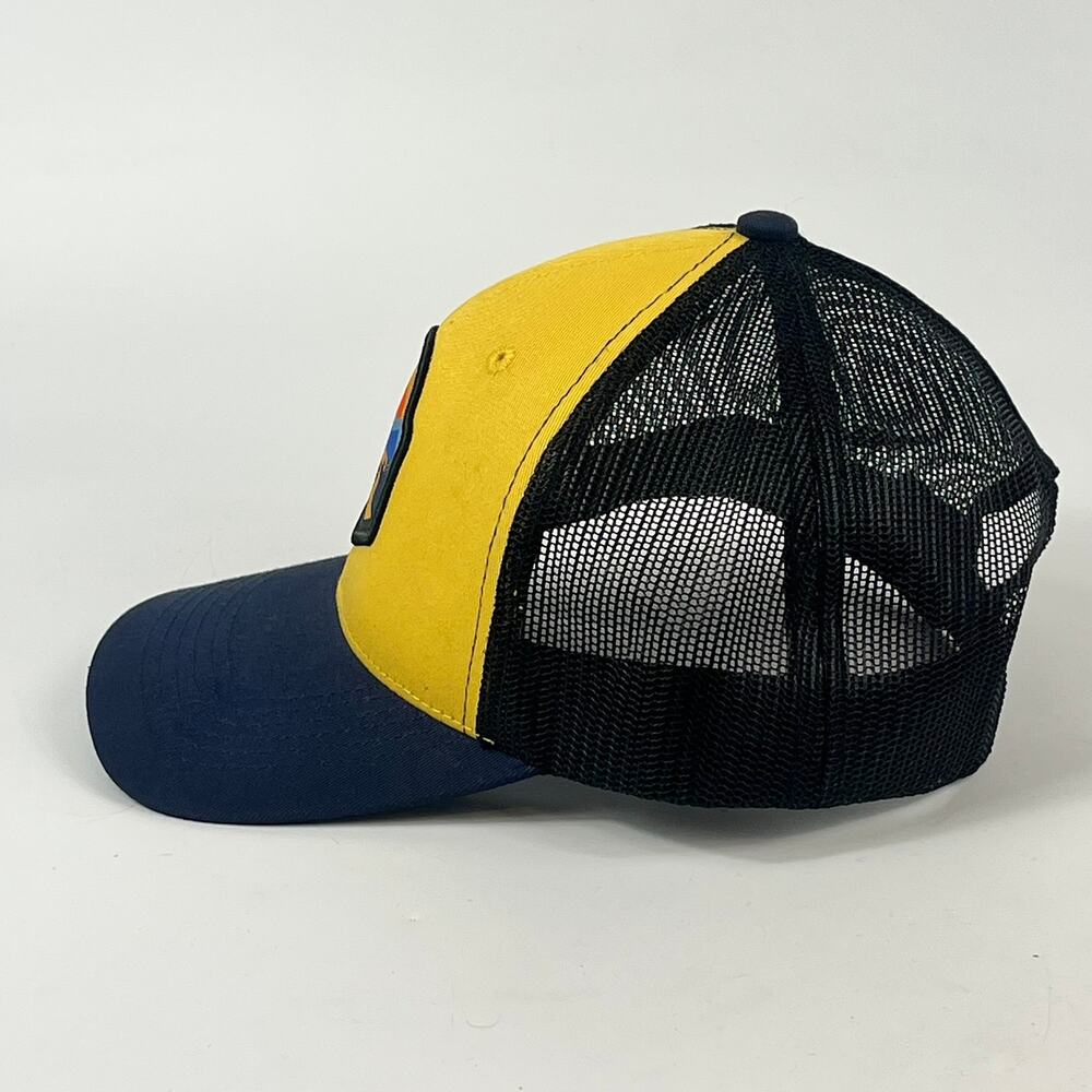 Scheels Mens Yellow Trucker Cap Baseball Hat Great Falls Montana Mesh Snapback - Picture 4 of 9